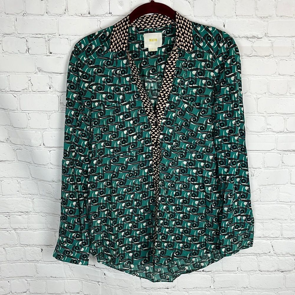 Anthropologie Mauve Long Sleeve Button Down